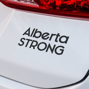 Alberta Starke Schrift Aufkleber | Premium Vinyl Aufkleber | Autofenster & Laptop Aufkleber | Hergestellt in Kanada