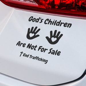 I figli di Dio non sono in vendita (2 mani) decalcomania / DECALCOMANIA IN VINILE / Decalcomania dei figli di Dio / Decalcomania per laptop / Adesivo SUV / Decalcomania per auto in vinile personalizzato