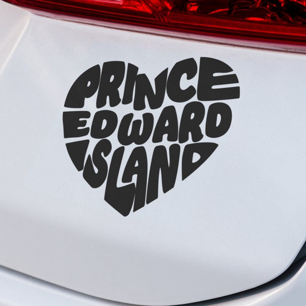 Prince Edward Island (Heart) Decal | VINYL Decal | Prince Edward Island Decal | Laptop Decal | SUV Decal | Custom Vinyl Car Decal | PEI