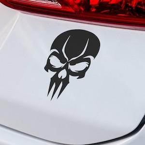 Aggressive Evil Skull Edgy Decal | VINYL DECAL | Skull Decal | Skeleton Decal | Laptop Decal | Car Truck SUV Decal | Custom Car Vinyl Decal