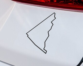 Yukon Territory Outline Vinyldekal, Yukon Karta Bil SUV Lastbil Laptopdekal