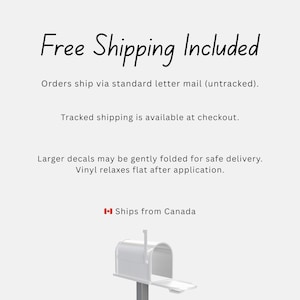 May include: White mailbox with the text "Free Shipping Included". The image also includes text about shipping details and the origin of the shipment. The mailbox is open, and the background is a light gray.