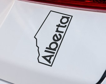 Alberta Province Outline Vinyl Decal, Alberta Canada Sticker, Car Window SUV Truck, Laptop