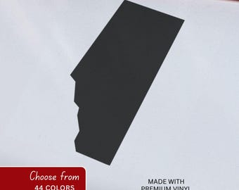 Vinyl sticker provincie Alberta provincie, autosticker AB Canada Canadese kaart