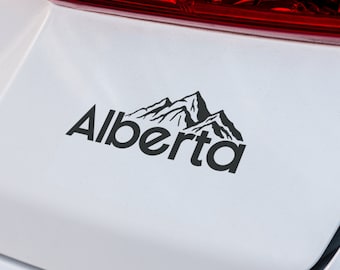 Alberta Mountains Decal | VINYL DECAL | Alberta Decal | Mountains Decal | Car Decal | Laptop Decal | SUV Decal | Custom Vinyl Car Decal