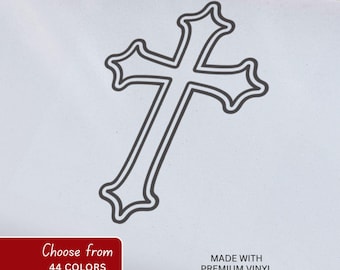 Christliches Kreuz Vinyl Aufkleber Aufkleber, Glaubenssymbol, wetterfester Außenaufkleber