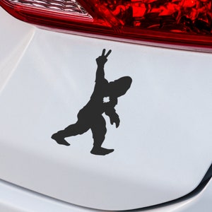 Bigfoot Peace (maple leaf) Decal | VINYL DECAL | Car Decal | Bigfoot Decal | Sasquatch Decal | Laptop SUV Decal | Custom Vinyl Car Decal