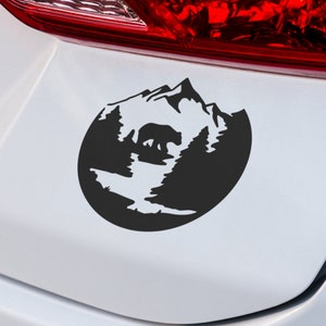 Adesivo Bear Forest / Adesivo in vinile premium / Adesivo per finestrini auto e laptop / Prodotto in Canada