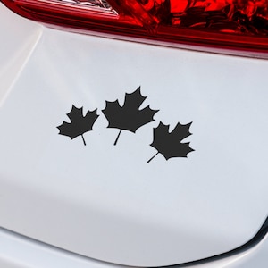 3 Ahornblätter Aufkleber | VINYL-AUFKLEBER | Auto-Aufkleber | Ahornblatt Aufkleber | Wandtattoos | Laptop Aufkleber | Auto Aufkleber | Personalisierter Auto-Aufkleber