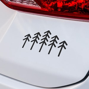 5 Trees (symbol) Decal | VINYL DECAL | Tree Decals | Forest Decal | Car Decal | Laptop Decal | Truck SUV Decal | Custom Vinyl Car Decal