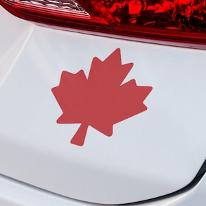 Maple Leaf (abgerundet) Sticker | VINYL AUFKLEBER | Auto Aufkleber | Ahornblatt Aufkleber | Kanada Aufkleber | Laptop Aufkleber | SUV Aufkleber | Benutzerdefinierte Auto Aufkleber