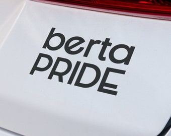 berta Pride font Decal | VINYL DECAL | Alberta Decal | berta Pride Decal | berta | Laptop Decal | Truck SUV Decal | Custom Vinyl Car Decal