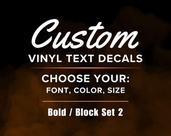 Adesivos de vinil personalizados com texto em negrito – Adesivos personalizados