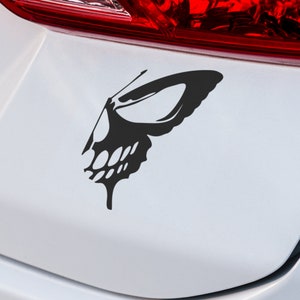 Butterfly Skull Decal | Premium Vinyl Decal | Car Window & Laptop Sticker | Canadian-Made