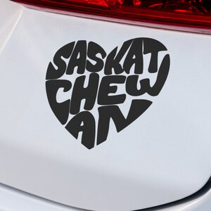 Saskatchewan (Heart) Decal | VINYL Decal | Saskatchewan Decal | Canada Decal | Laptop Decal | Truck SUV Decal | Custom Vinyl Car Decal | SK
