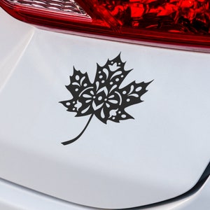 Mandala Ahornblatt Aufkleber | VINYL-AUFKLEBER | Auto-Aufkleber | Ahornblatt Aufkleber | Laptop Aufkleber | Auto Aufkleber | Kanada Aufkleber | Personalisierter Auto-Aufkleber
