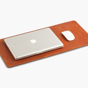 Engraved Leather Mat, Monogrammed Desk Accessory, Christmas Executive Gift, Modern Office Decor, Unique Gaming Mouse Pad