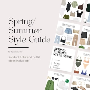 Spring & Summer Outfit Guide | Neutral Outfits Style | Minimalist Outfit Guide | Capsule Wardrobe | Digital Outfit Guide | Summer 2023