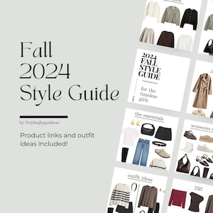 Fall 2024 Outfit Guide | Neutral Outfits Style | Minimalist Outfit Guide | Capsule Wardrobe | Digital Outfit Guide | Aesthetic Outfit Guide