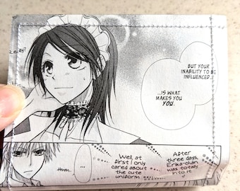 Kaichou wa Maid-sama - Upcycled Recycle Comic Book Manga Pages Vinyl Bifold Wallet