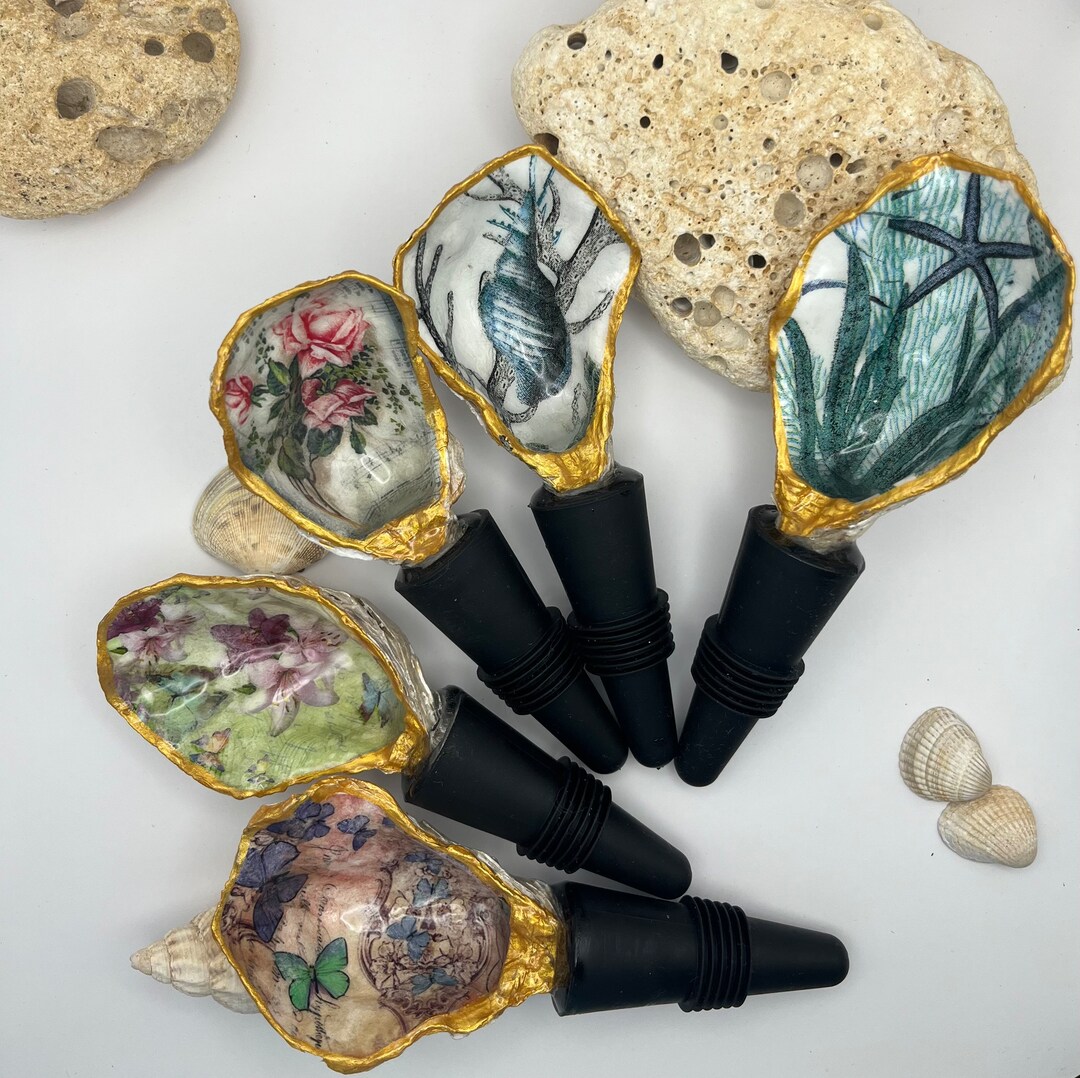 Bottle Cap Decoration Made With an Oyster Etsy