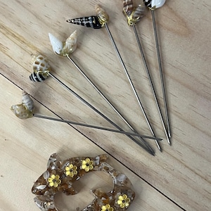 Juego de 6 palillos hechos a mano para aperitivos, cócteles y mariscos.