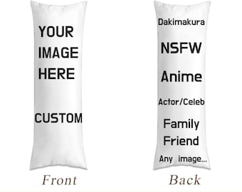 Custom Body Pillow, Custom Photo Pillowcase, Custom Body Pillowcover, Personalized Waifu Anime Gifts, Custom Actor/Celeb Gifts