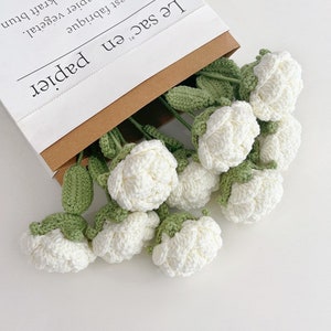 Crochet Flowers Bouquet,Rose,unique gift, , Handmade Gift, Valentines,Birthday, Girlfriend, Mom, Grandma, Wife, Gift For Her
