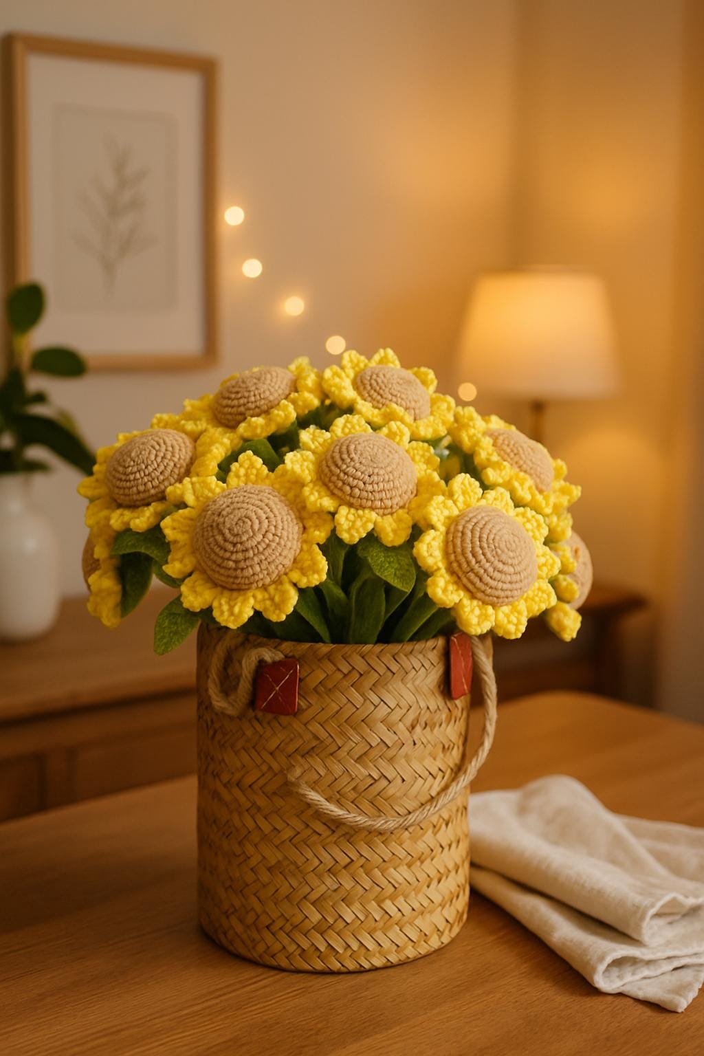 Crochet Yarn Flower Bouquet