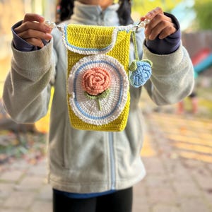 Gehäkelte Taschen, Crossbody-Geldbeutel, einzigartiges gehäkeltes Portemonnaie, handgefertigte Taschen, Geburtstagsjubiläumsgeschenke, Amigurumi Crossbody-Taschen, gehäkeltes Geschenk