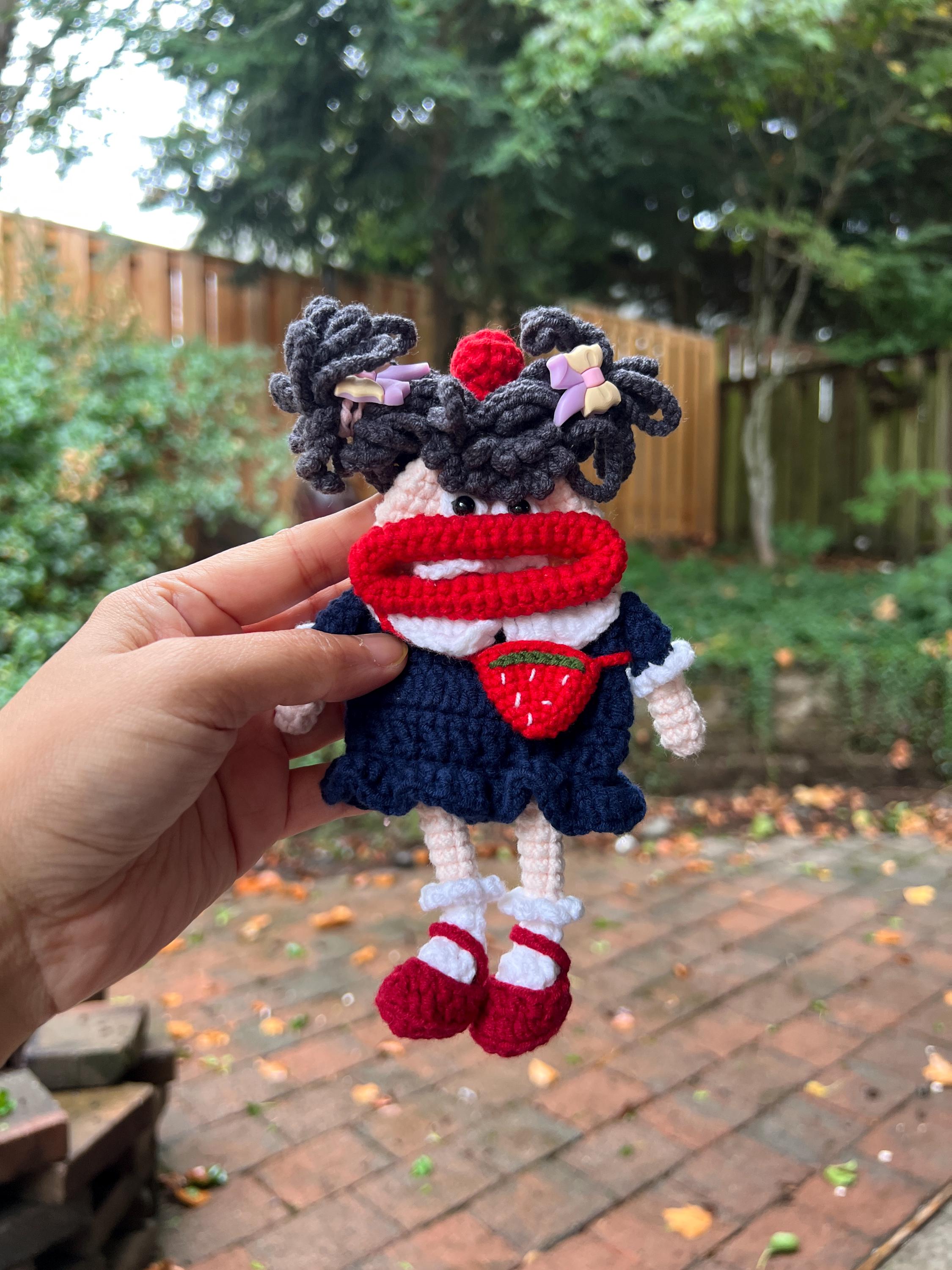 ●119.ピンクヘッド　骸骨さんのあみぐるみ ○119.ピンクヘッド 骸骨さんのあみぐるみ Crochet big mouth