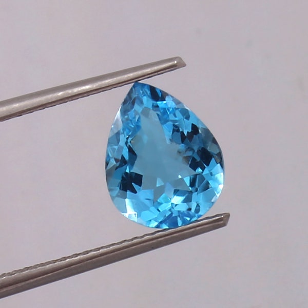 Natural Swiss Blue Topaz Gemstone | 8X10MM Faceted Cut Topaz | Loose Gemstone | AAA Quality Gemstone | Gemstone For Making Jewelry |