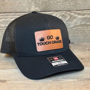 Go Touch Grass, Mesh Back Trucker Hats Gamer Outdoorsy Gift Hat