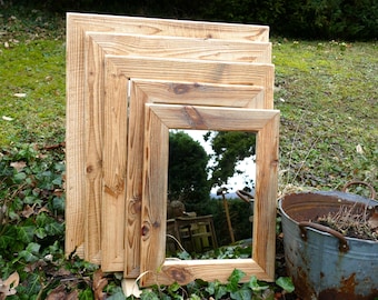 Altholz Spiegel  Holzspiegel Wandspiegel Loftspiegel Badspiegel upcykling nachhaltig verschiedene Größen