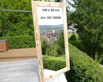Spiegel groß (100x50cm und 90x45cm)  für Garderobe Flur, Bad  - Altholz - handgefertigt