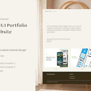 Squarespace 7.1 UX UI Portfolio Website template | Semi-custom Template | Modern Squarespace Template | User Experience Design Portfolio
