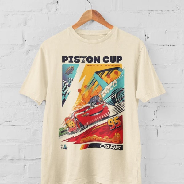 Cars Lightning McQueen Inspired Vintage Custom Race T-Shirt Unisex T-shirt Birthday Shirt Gift For Men Women Sweatshirt