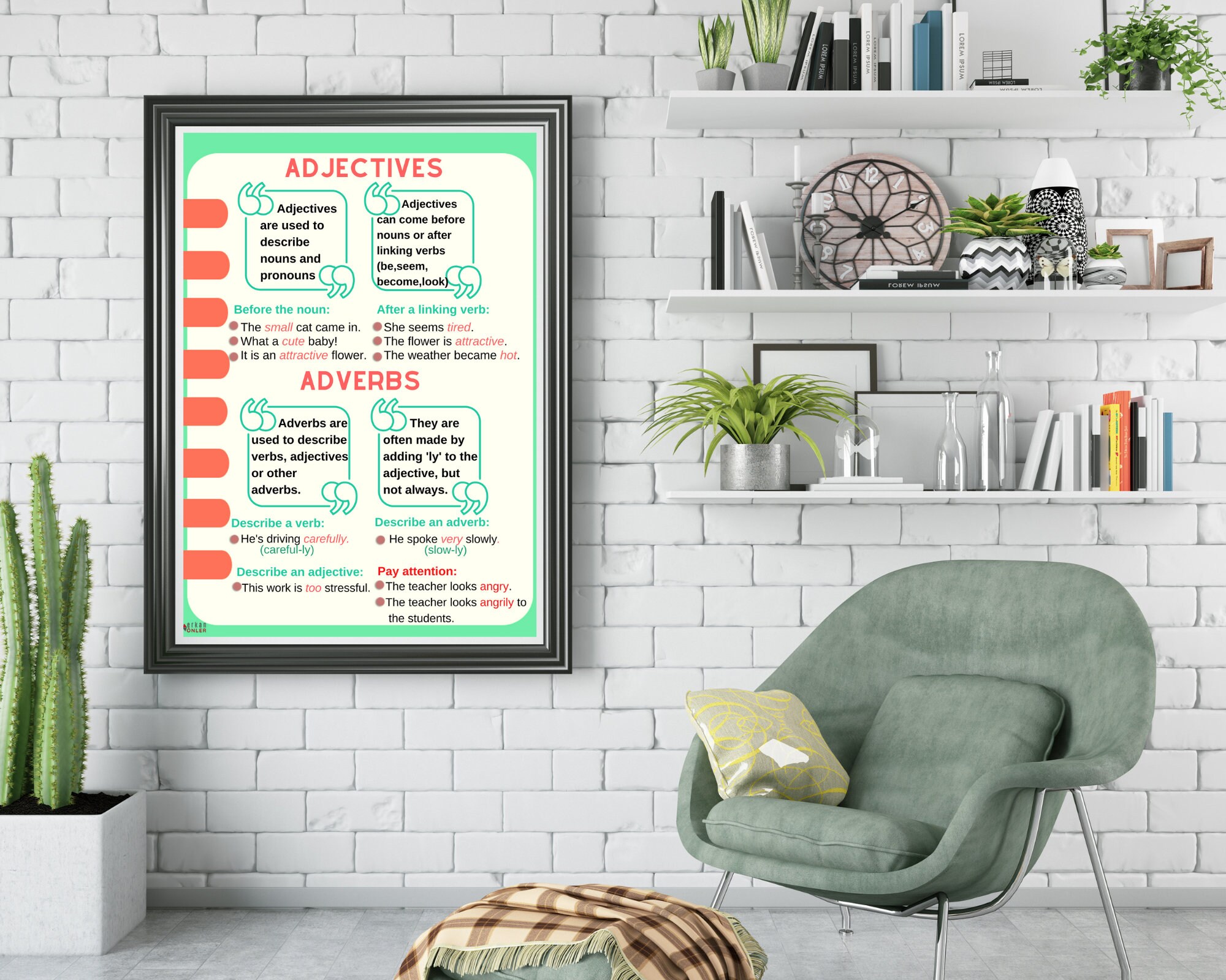 Comparatives-adjectives-adverbs-countable Nouns Posters - Etsy