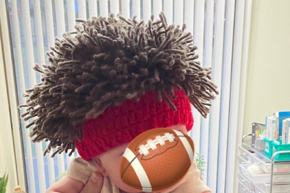 Crocheted Patrick Mahomes Chiefs Baby Hat Etsy