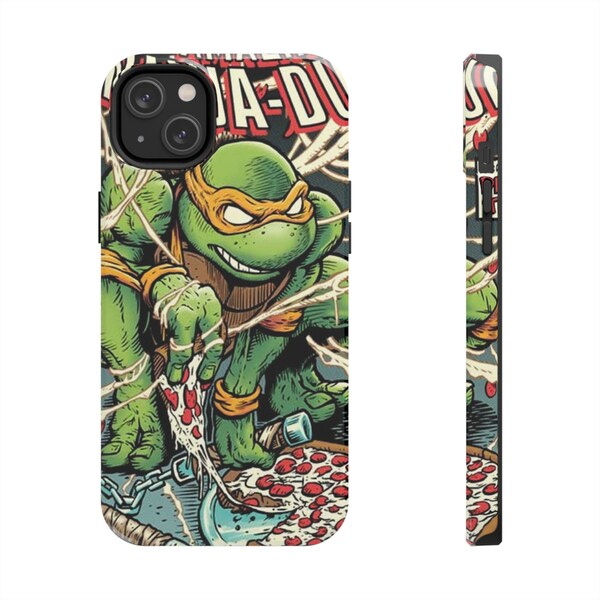 Mikey turtle pizza Tough Phone Cases