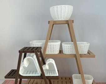 Miniature Baskets for Displays – 3D Printed in PLA Material – Compatible with Miniverse, Mini Brands, Nuimos, & More!
