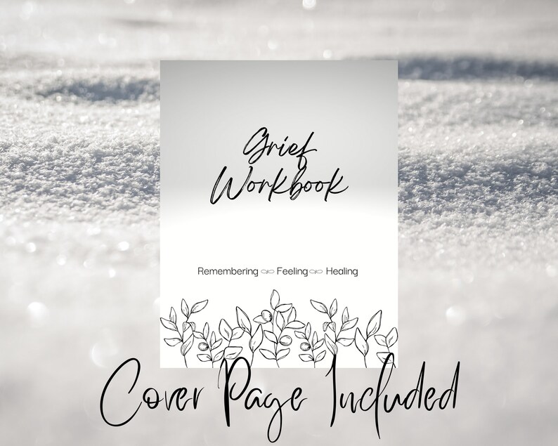 Printable Grief Workbook, Grief Journal, Grief Therapy Workbook, Coping