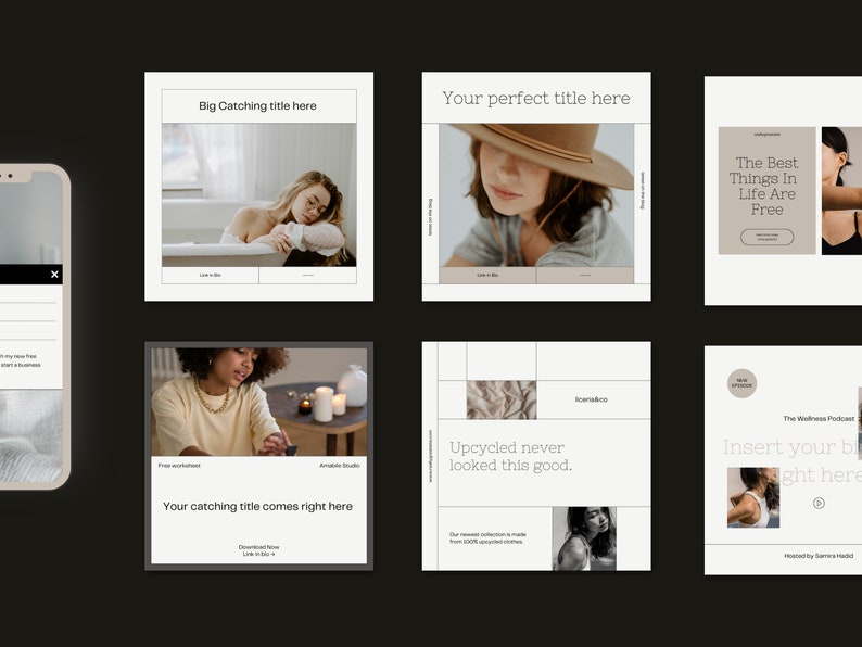 140 Instagram Aesthetic Template Canva Aesthetic Instagram Etsy