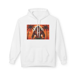 Tropical Vibes Hoodie, Summer Beachwear, Unisex Fleece, Hawaiian Gift, Casual Style.