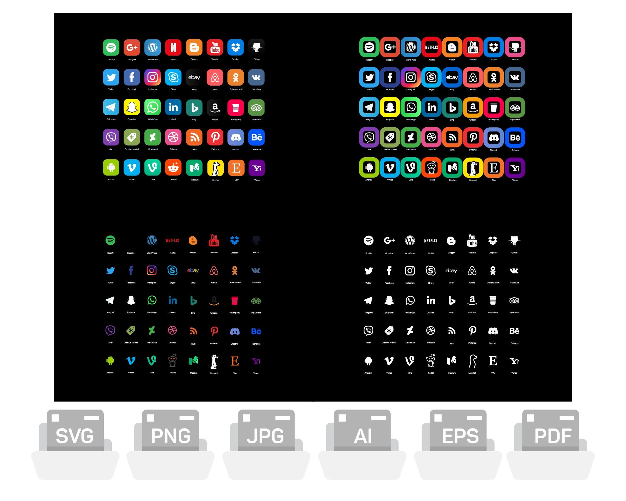 Social Media SVG, Social Media Icons , Social Media Icons Vector ...