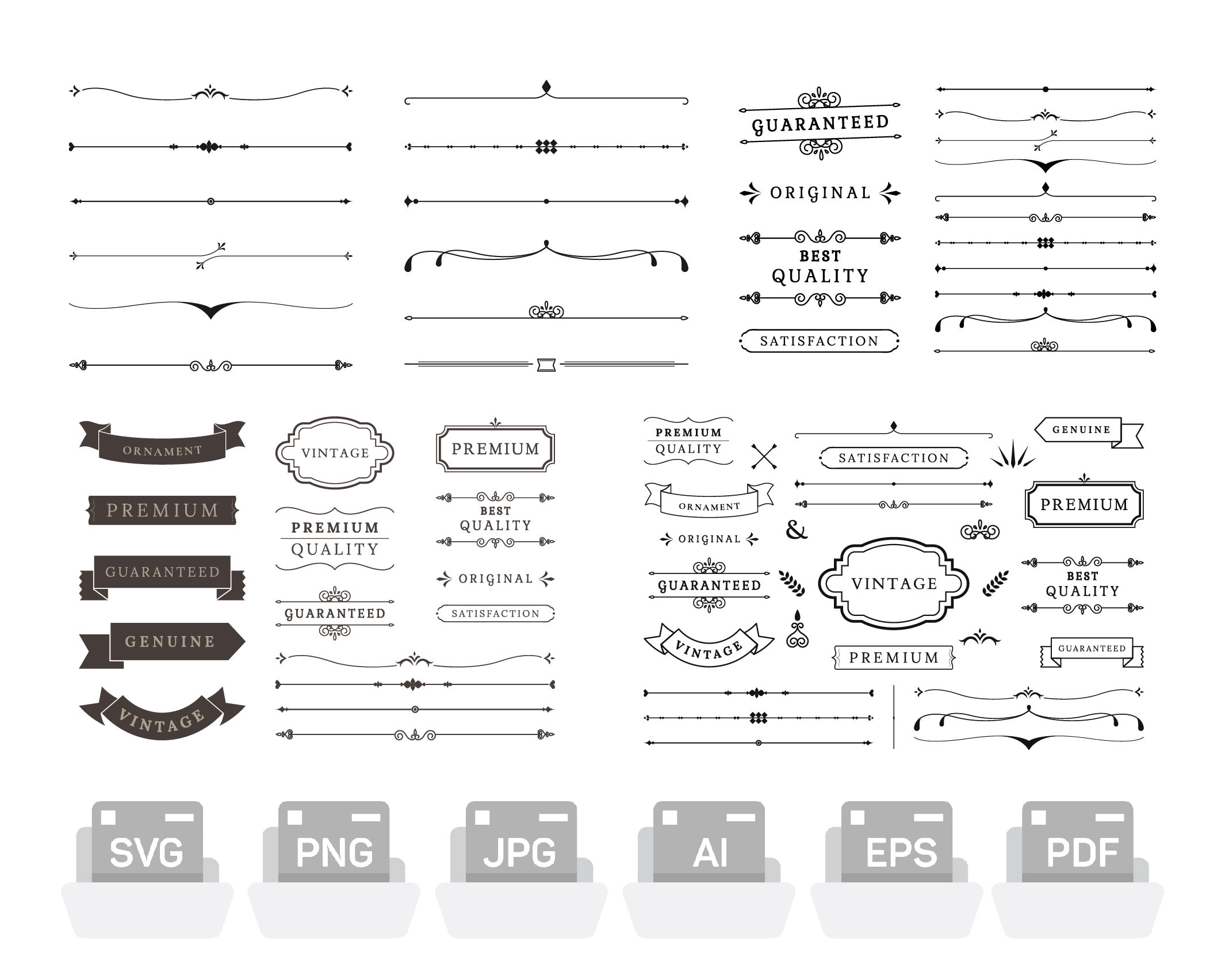 Decorative Lines, Decorative Lines SVG, Lines EPS, Lines SVG, Banner