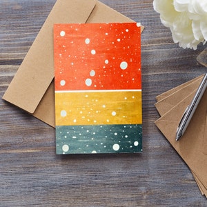 Snowy Sunset - Sustainably sourced and printed greeting card
