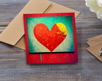 Love Kissed Painting - Sustainably sourced and printed greeting card