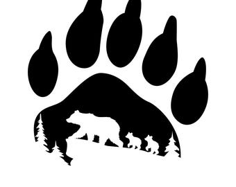 Bear Paw SVG, Grizzly Bear Claw Paw SVG, Grizzly Bear Paw Claw,Vector,Svg Dxf Eps Png Files for Cutting Machines Cameo Cricut, Paw Print SVG