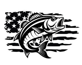 US Flagge Flagge Fisch Angeln Clipart (png, dxf, eps)